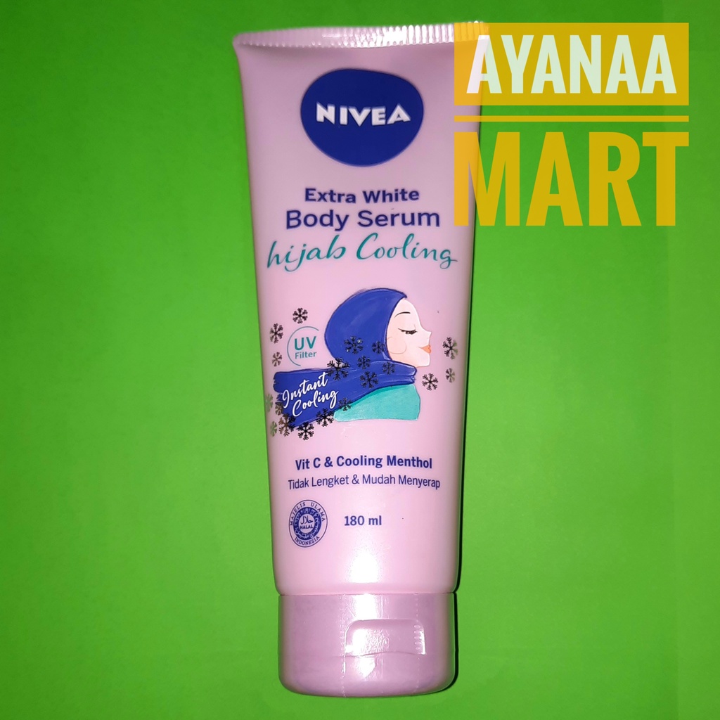 NIVEA Extra White Body Serum Hijab Cooling 180ML handbody