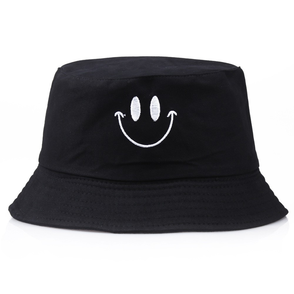 BHSS bucket hat import smile simple bordir topi summer fisherman korea kpop idol