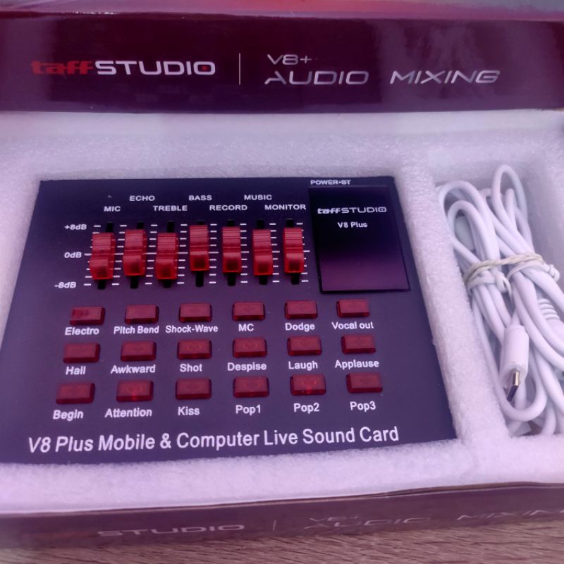 [ORIGINAL] TAFFSTUDIO SOUNDCARD V8 PLUS / V8+ TERLARIS BERGARANSI