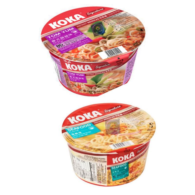 

Koka Bowl Tom Yum Noodles 90gr/Seafood Noodles 90gr/noodle bowl/Import