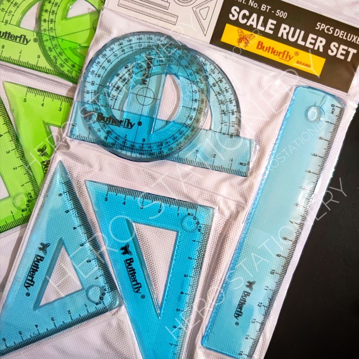 

Dijual Butterfly Penggaris Siku Busur Protractor Set Bt-500 Promo