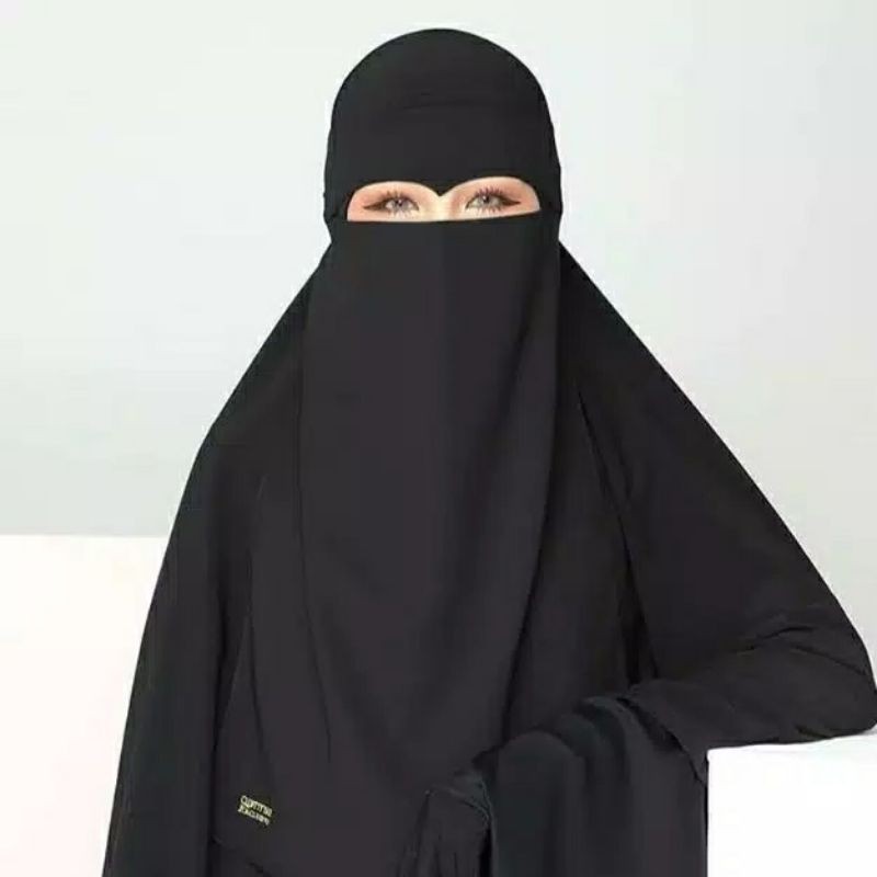 Niqob Bandana Elang Niqab Eagle Polos Hitam