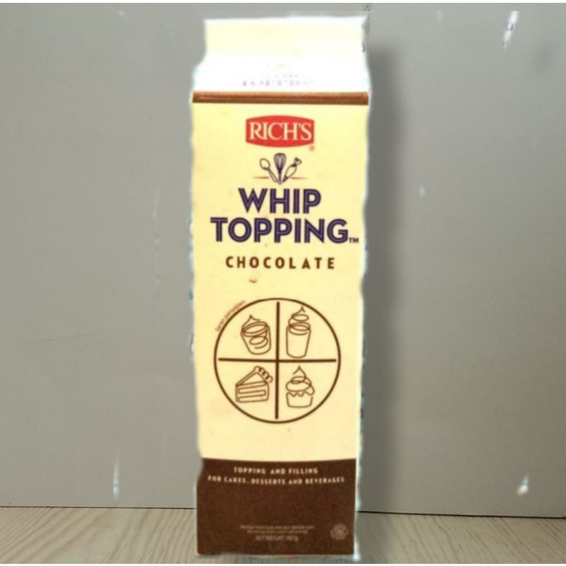 

Rich's Whipped Topping Chocolate 907 gr Whipped Cream Cokelat