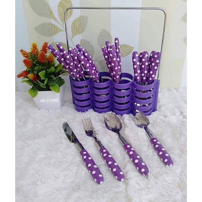 sendok polkadot set/sendok polkadot murah/sendok murah/sendok makan
