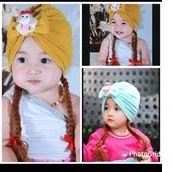 Turban kepang anak rajut kepang boneka