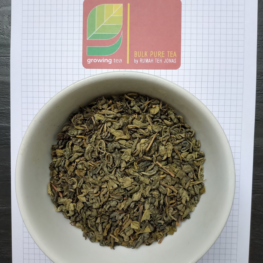 

growing pure tea PECCO PEKOE SUPER green tea teh hijau murni 500 gr curah bulk