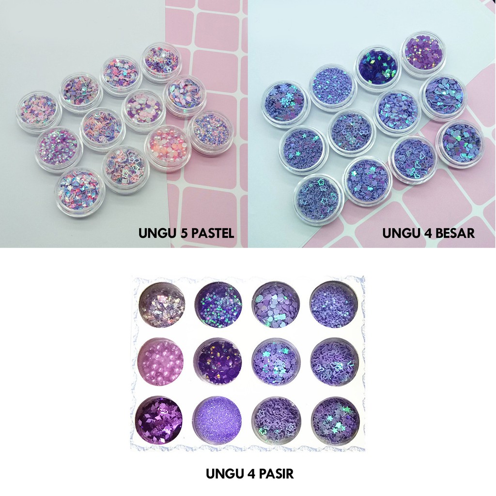 GLMU glitter makeup wajah kuku blink blink star cosplay make up art slime resin