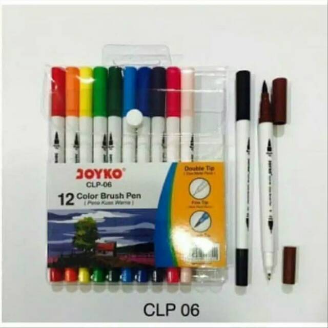 

Joyko Color Brush Pen Double tip set ( 12-warna ) CLP06