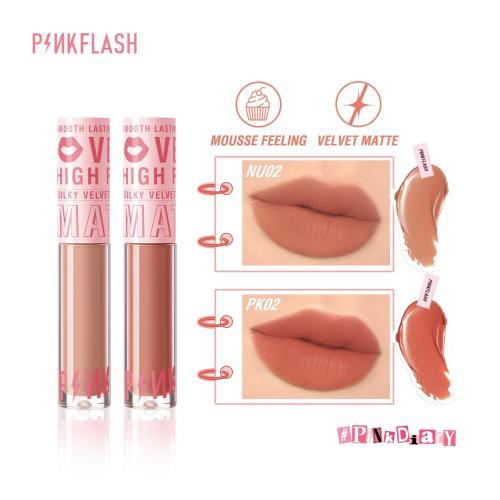 PINKFLASH Velvet Matte Lip Cream Smooth High Pigment Lasting - Lipstick Tahan Air