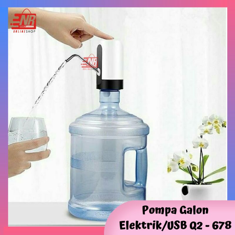 Pompa Air Galon Listrik Elektrik / POMPA AIR GALON LISTRIK CHARGE USB Q2/ POMPA GALON Q2 678