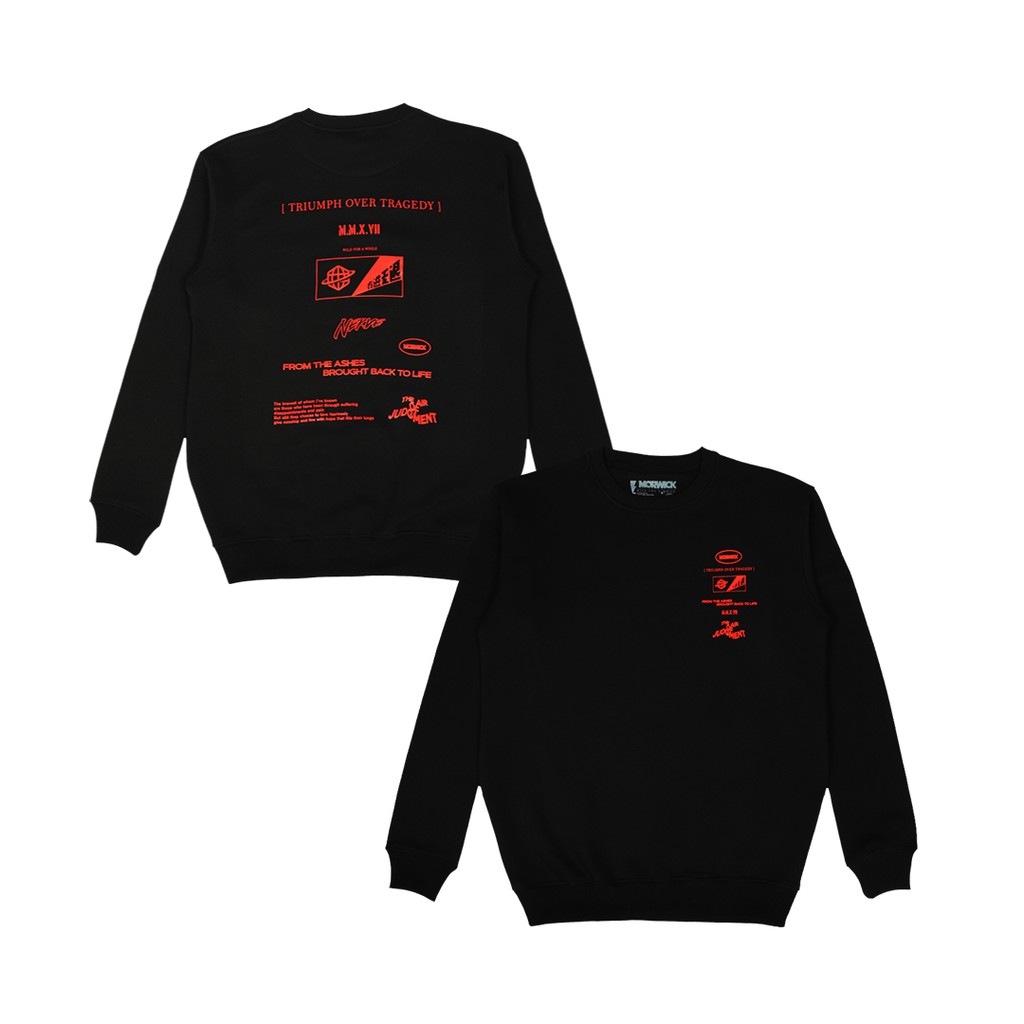 

Morwick Sweater Crewneck Tragedy Hitam