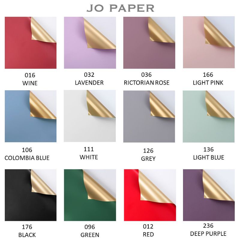 

5 Lembar Kertas Buket Gold Flower Wrapping Paper BiColor Gold Emas Cellophane Kertas