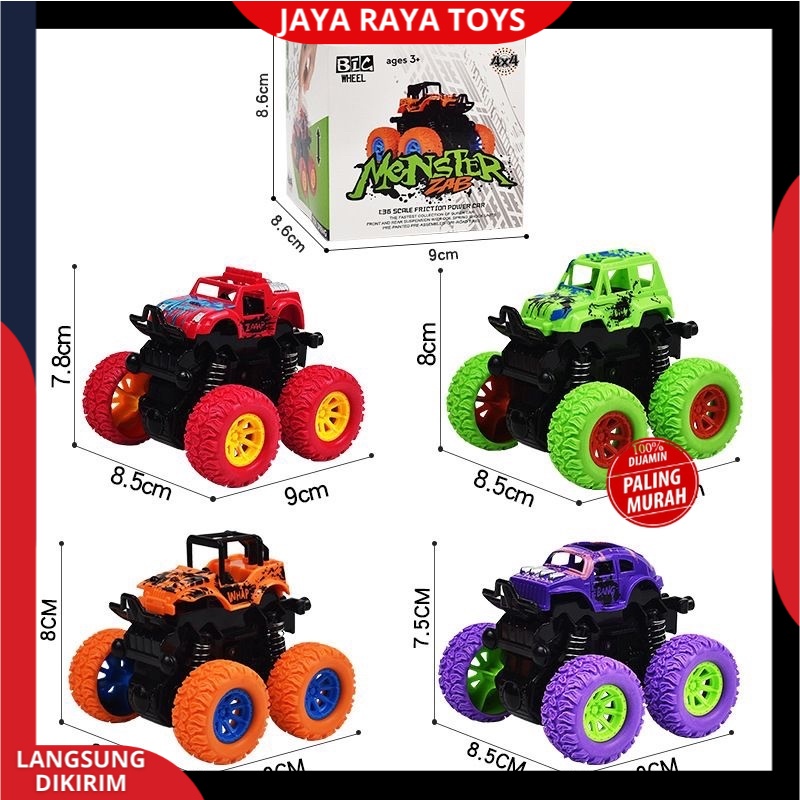 Mainan Mobil Monster Truck Monster Zap dan Mainan Anak Bayi Tekan Mainan Bentuk Bebek Sepeda Motor Terbaru Murah