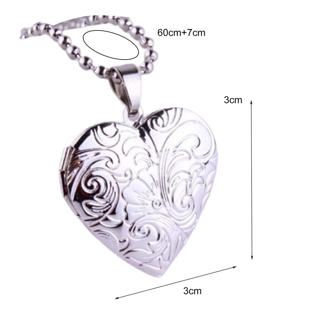 Hu Hu Hu Hu Hu Alat Bantu Pasang Kacamata♡ Kalung Rantai Dengan Liontin Locket Foto Memorial Romantis Untuk Anniversary