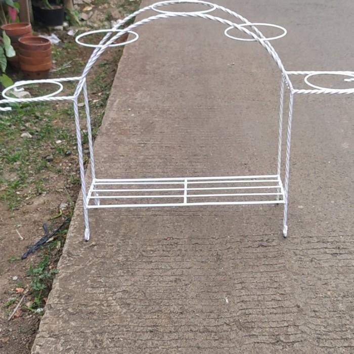 standing anggrek rak pot bunga 5 lubang