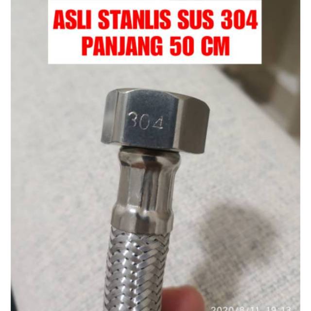 Selang flexbl 50 cm,Selang Fleksibel Ukuran 50 cm Sus 304/ Selang Wetafel 50 cm/ selang shower/ selang fleksibel anyam 50 cm stainless 304/ selang kloset,selang westfl,selang flexibel westafel