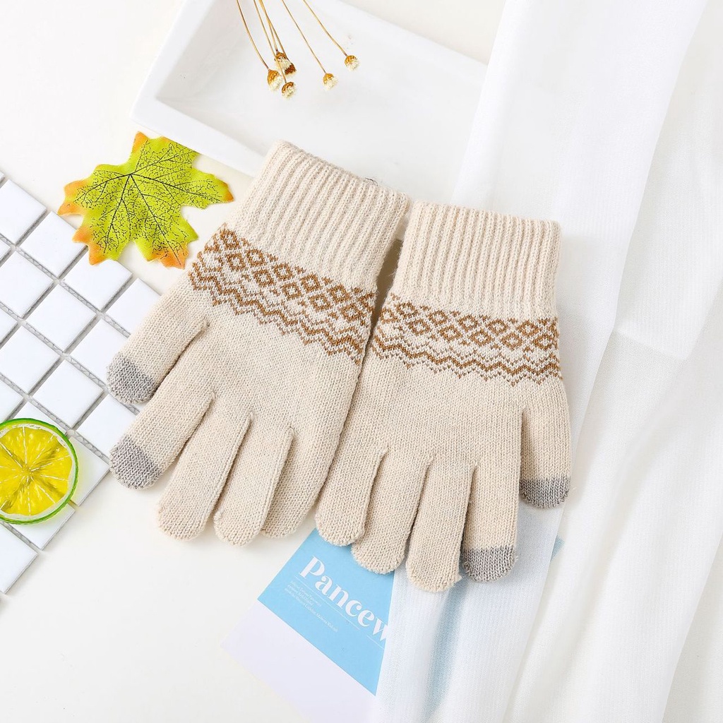 Sarung Tangan Gunung Bahan Wool Plush Velvet Winter Gloves