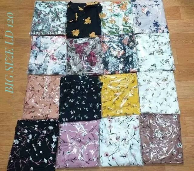 KEMEJA/ATASAN MOTIF MONALISA JUMBO LD 120 XXL