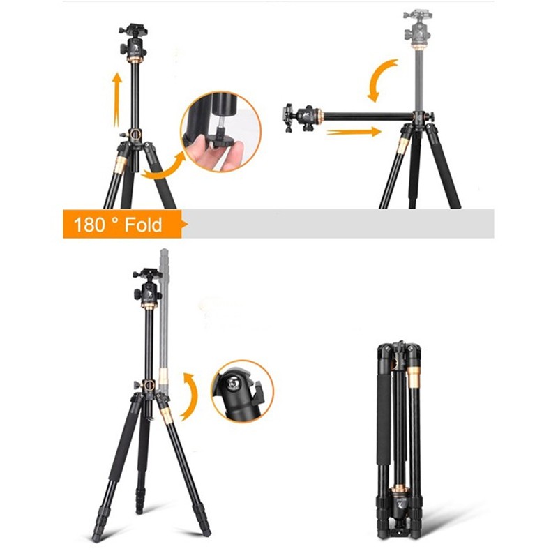 Beike QZSD Q999H Portable Professional Tripod Flatlay Horizontal Monopod Garansi Resmi-4