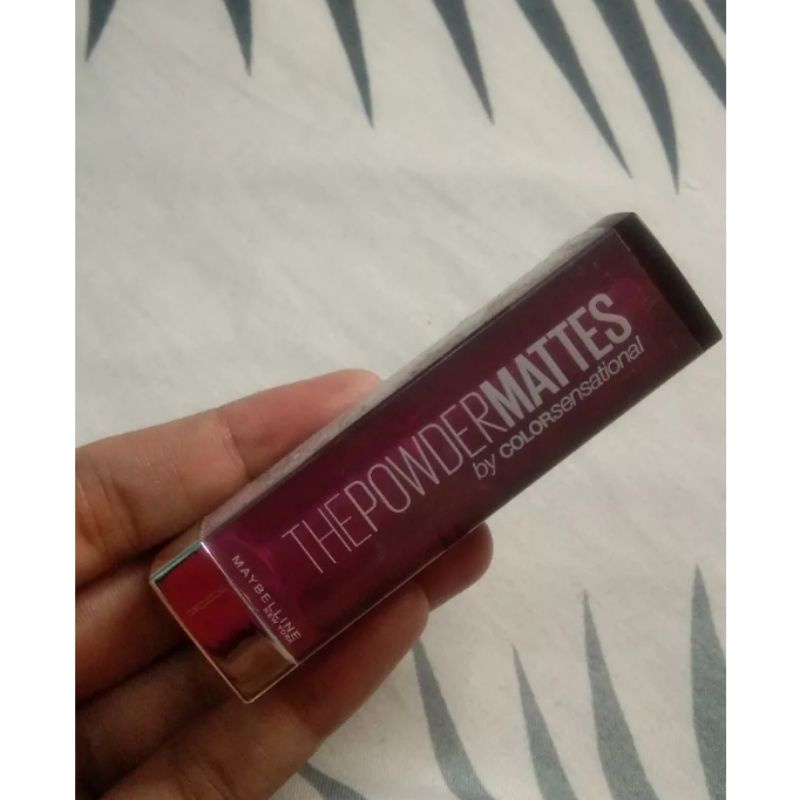 lipstik maybelline maybeline the powder mattes matte by color sensational shade pink pution preloved