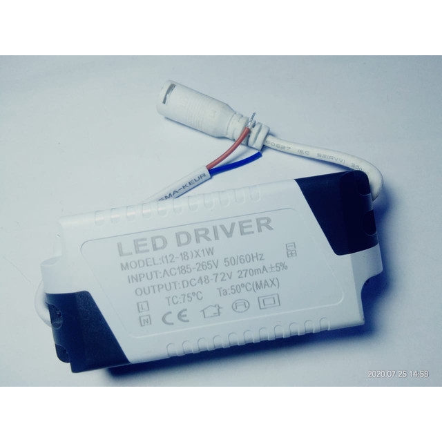 [DSP-9157] LED DRIVER CASING PLASTIK JACK DC 03XJ (12-18)X1WATT 260mA