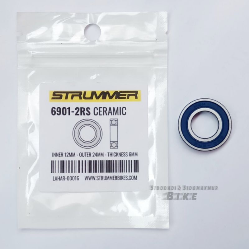 Bearing Hub Strummer 6901-2RS Ceramic 12x24x6 Stainless Steel Sealed