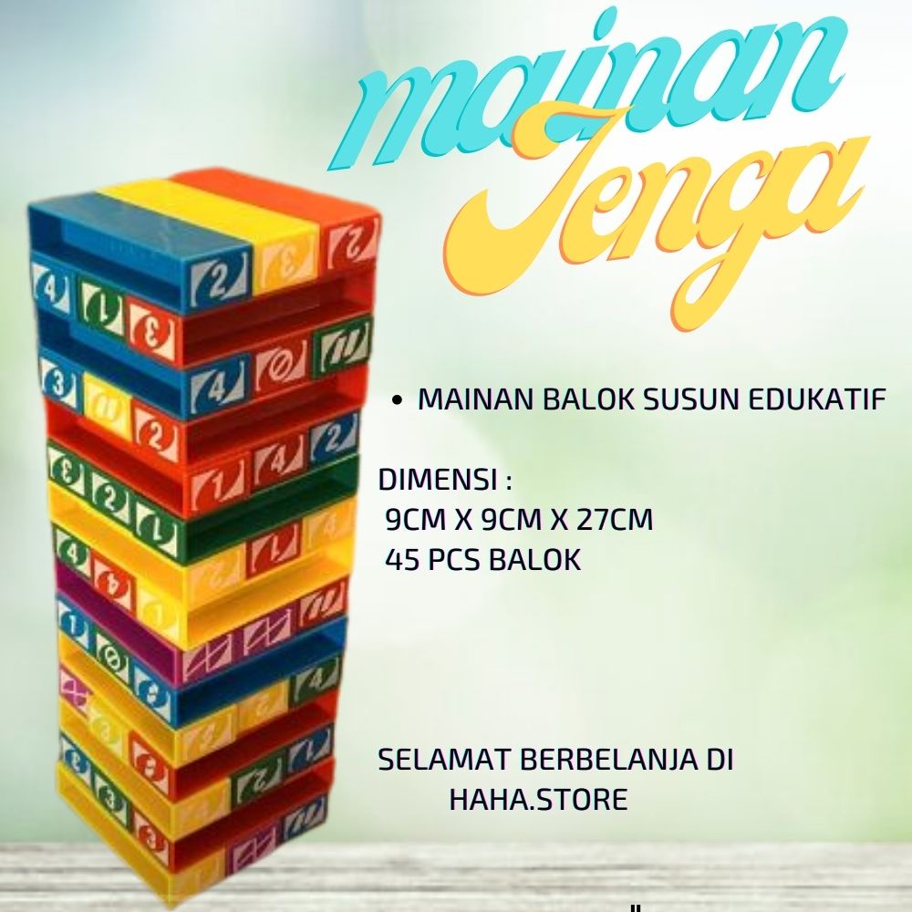 mainan balok susun / permainan balok stacko / stacko susun / balok susun / jenga game / mainan edukasi