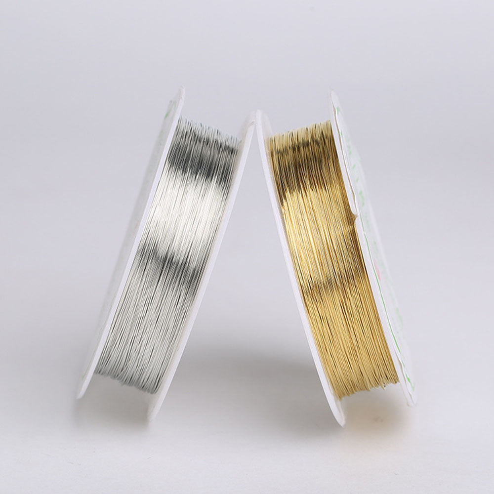 1 Rol Kawat Tembaga 0.2 / 0.25 / 0.3 / 0.4 / 0.5 / 0.6 / 0.8 1mm Untuk Membuat Perhiasan Kalung Handmade DIY