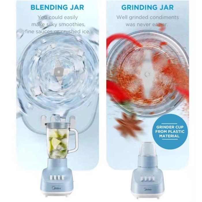 Blender | Midea Blender Kaca 1.2 Liter 2In1 - Bl6008Bw (Blender Dan Grinder) Kualitas Terbaik