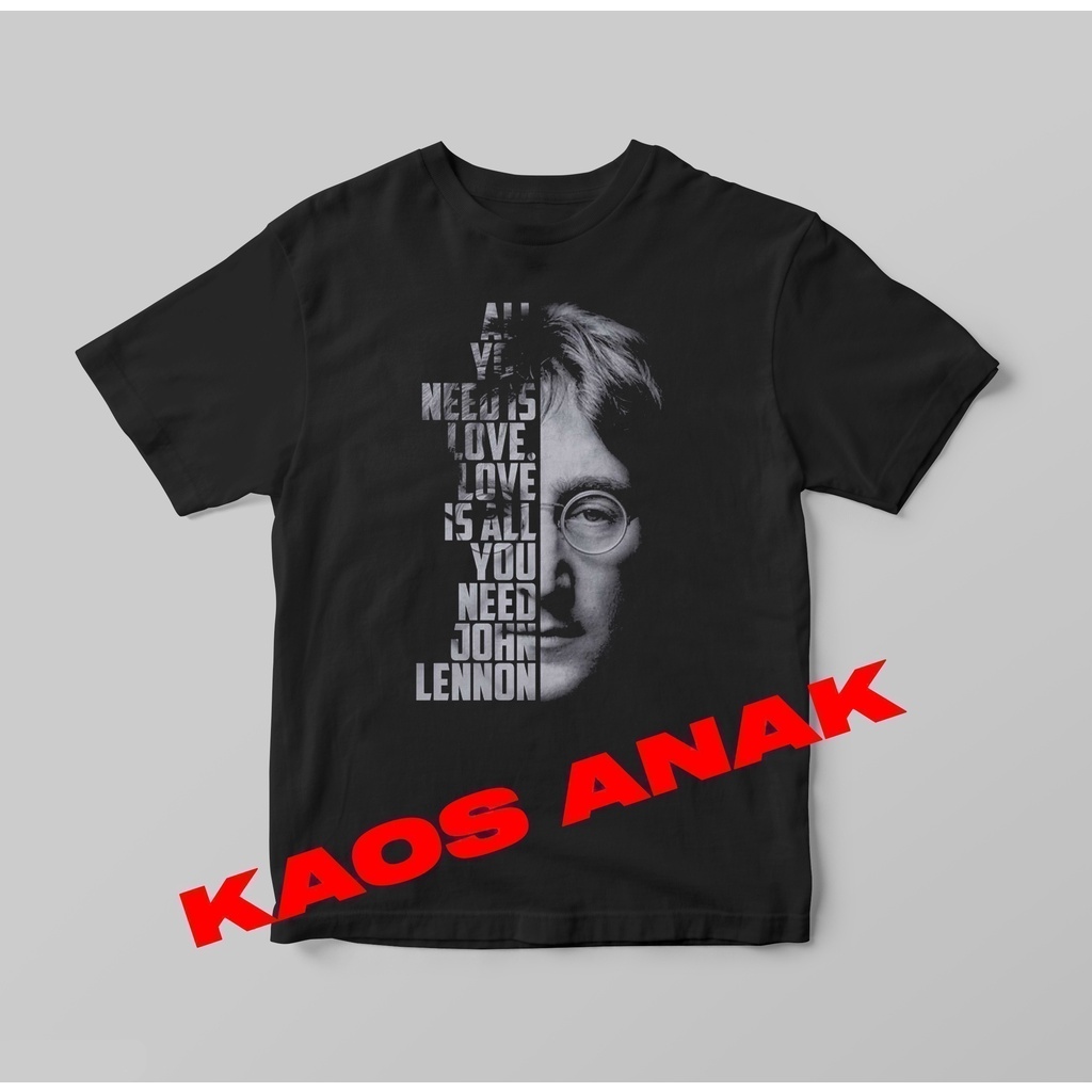 KAOS ANAK BEST QUALITY, KAOS BAND , KAOS MUSIK - KAOS JOHN LENNON -