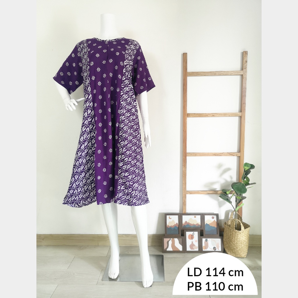 Daster Qonita Batik (D Alena Sleting Hls) | Boutique quality | Busui Friendly