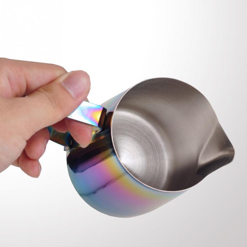 OneTwoCup Gelas Pitcher Kopi Espresso Latte Art Rainbow Stainless Steel 350ml 10084 MULTI C