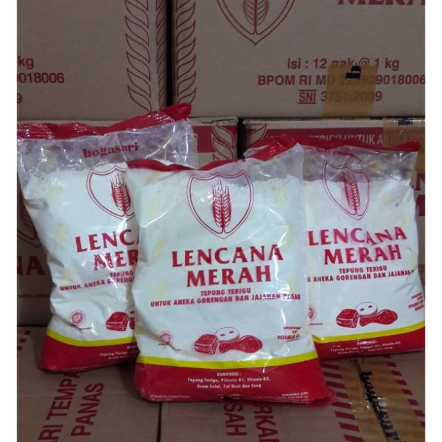 Tepung Terigu Lencana Merah Kemasan 1kg