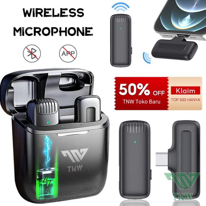 TNW-X8 Nirkabel Lavalier Mikrofon Mini Microphones Lav Lapel Mic