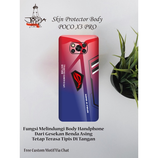 Garskin HP Poco X3 PRO Motif rog G blue - Free Custom Motif Via Chat