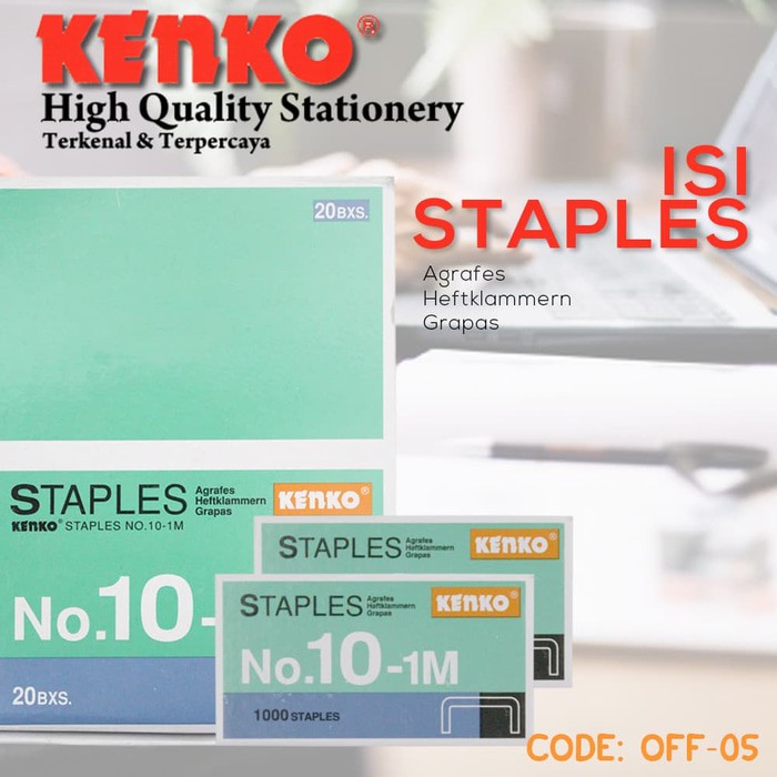 

Harga Per Pack Untuk Isi Stapler/Staples (Off-05)