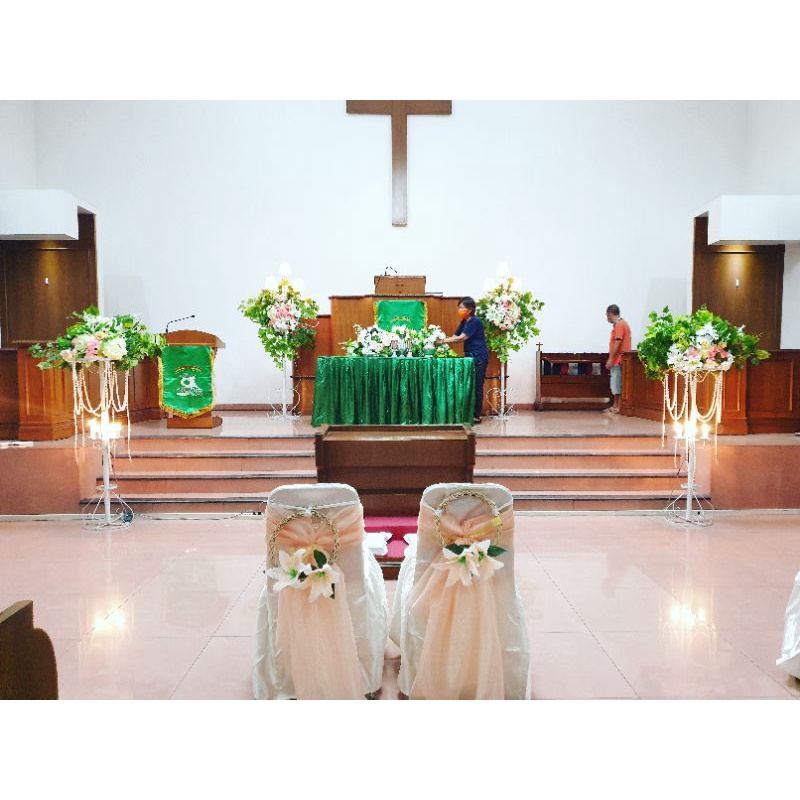 Dekorasi Pemberkatan Pernikahan Gereja Jakarta JABODETABEK Paket Simple Wedding