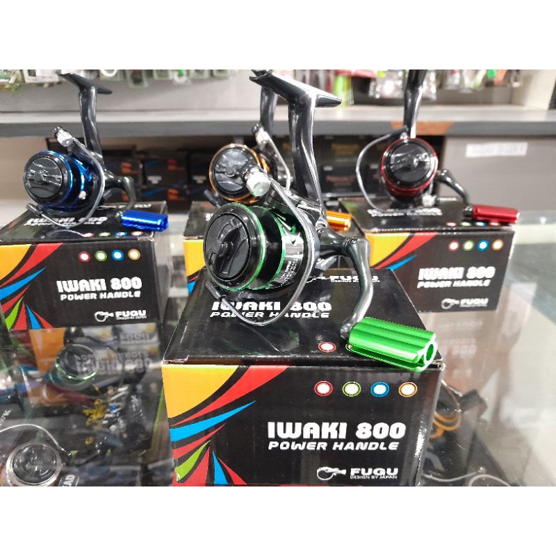 REEL FUGU IWAKI 500-1000. REEL POWER HANDLE MURAH. KATROL UDANG IKAN KOLAM SUNGAI DANAU. REEL SPINNI
