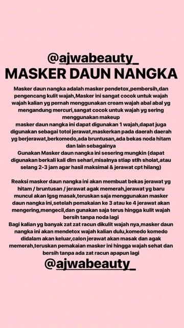 Masker Daun Nangka Indonesia