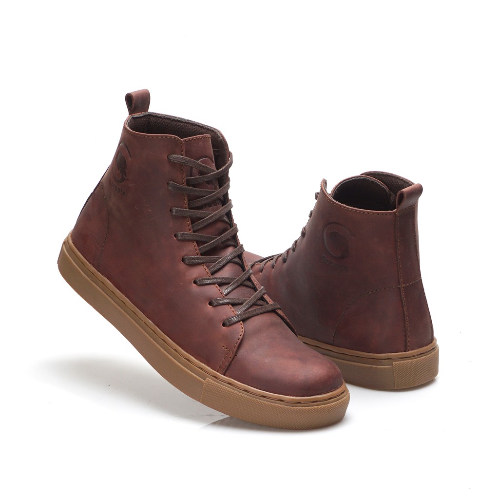 MAGNUS BROWN |FORIND x Greata| Sepatu Vintage Klasik High Hi Pria/Cowok/Men Boots Original Footwear