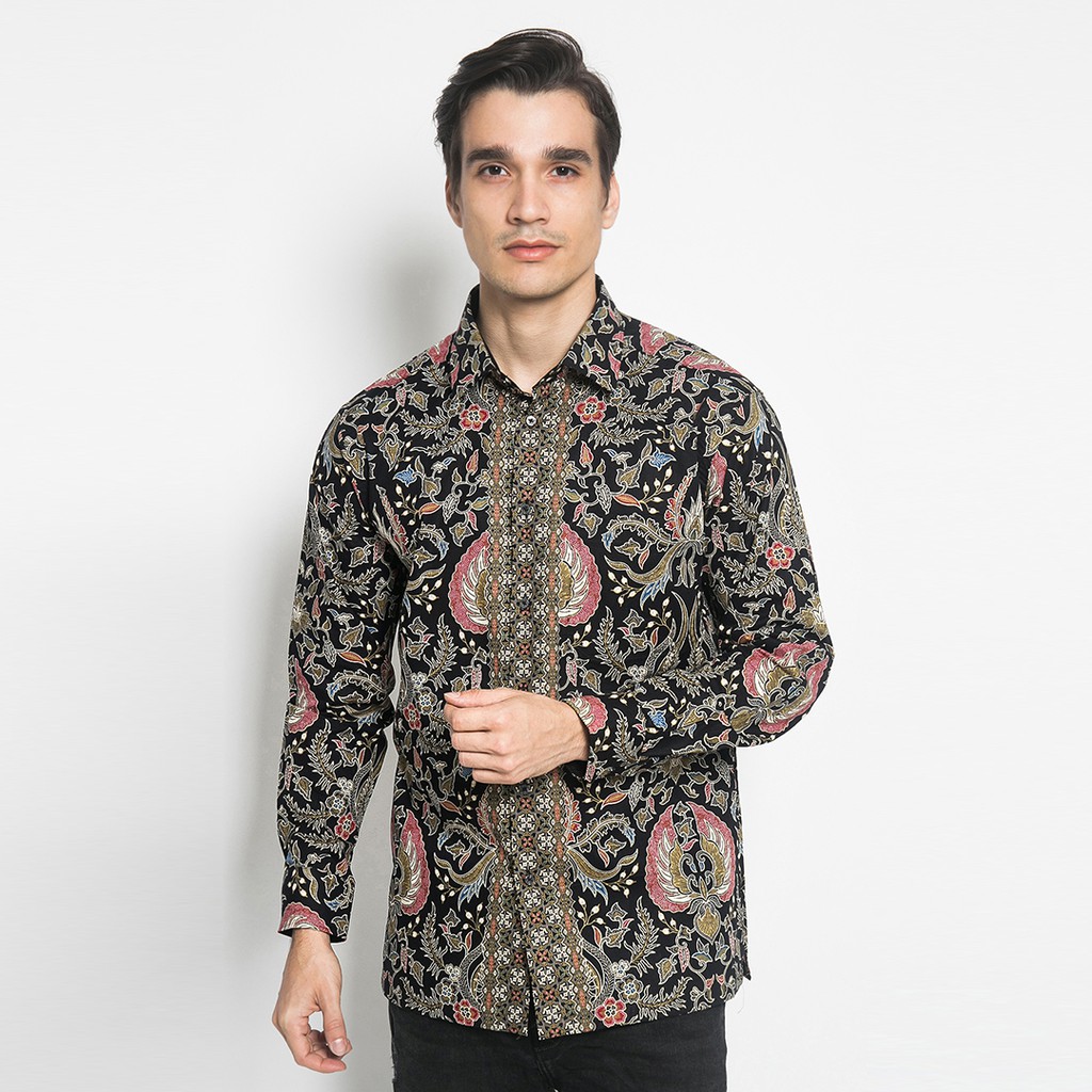  Alisan  Kemeja Lengan Panjang Batik  Kombinasi 10471 Slimfit 