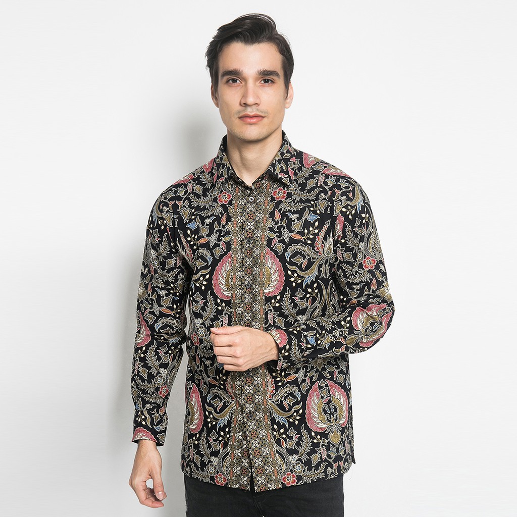  Alisan  Kemeja Lengan  Panjang  Batik  Kombinasi 10471 Slimfit 