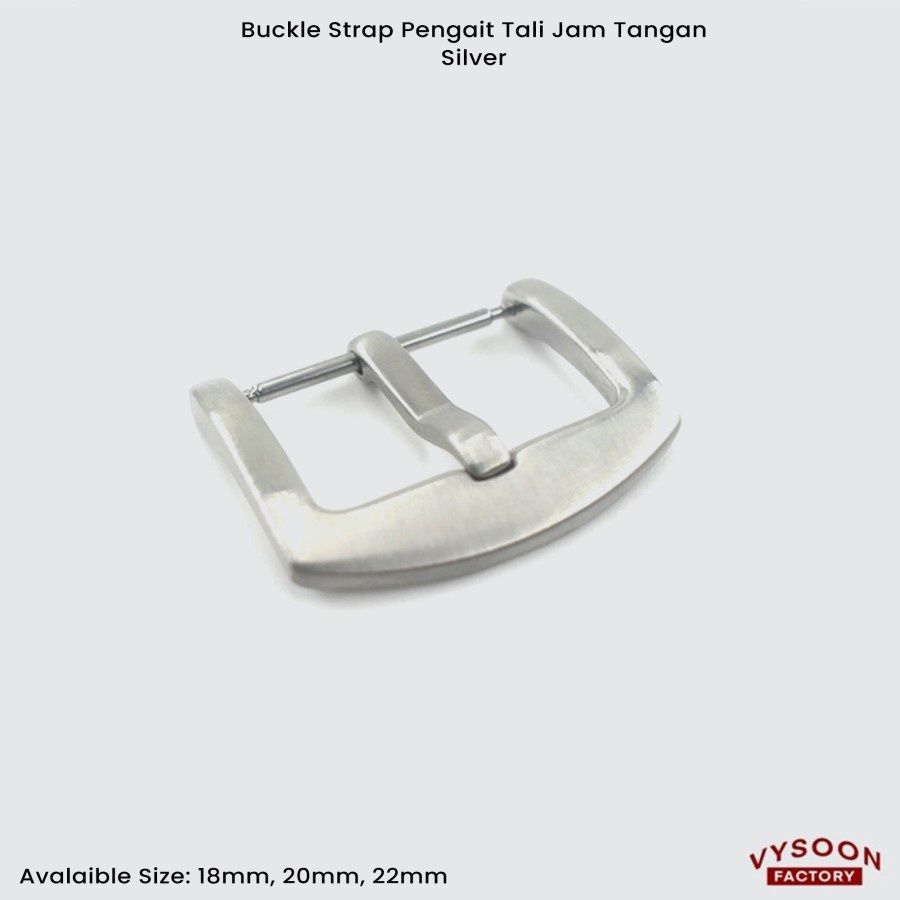 Kepala Strap Pengait Jam Tangan Buckle Silver 18mm 20mm 22mm