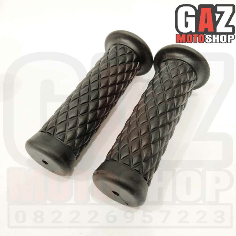 Handgrip Wajik Classic Hanfat Diamond Retro Handgrip Classic Klasik CB Japstye W175 Custom