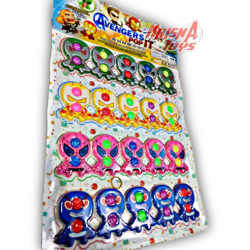 MAINAN ANAK POP IT AVENGERS isi 20pcs/Lembar