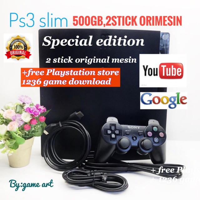 Ps3 slim seri 25K anti Ylod 500GB HYBRID FIRMWARE 4.86PRO BISA ONLINE FREE 1236GAME download gratis