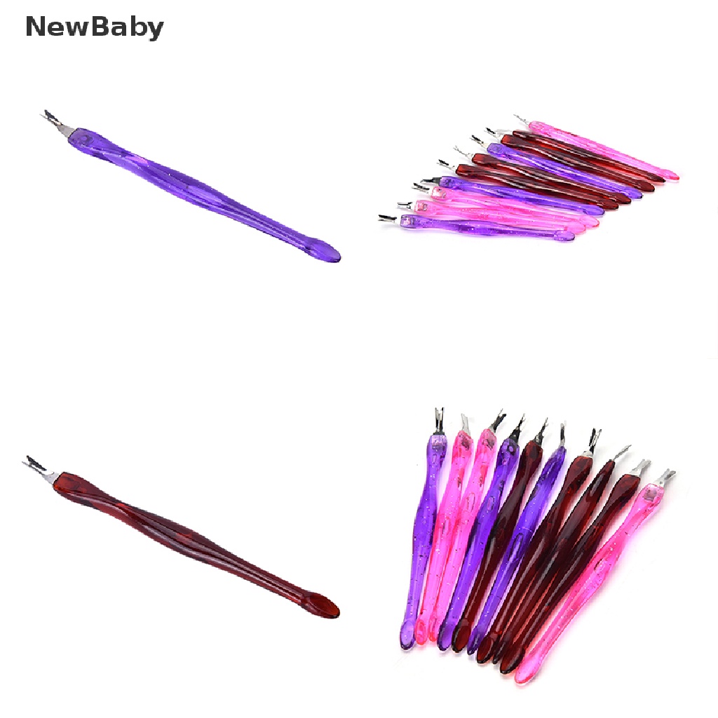 Newbaby 10pcs Alat Pendorong Kutikula Untuk Manicure / Pedicure