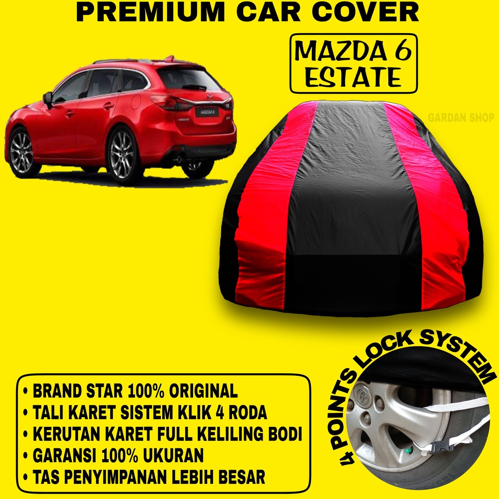 Body Cover MAZDA 6 ESTATE Sarung MERAH Penutup Pelindung Bodi Mobil Mazda6 Wagon Waterproof PREMIUM