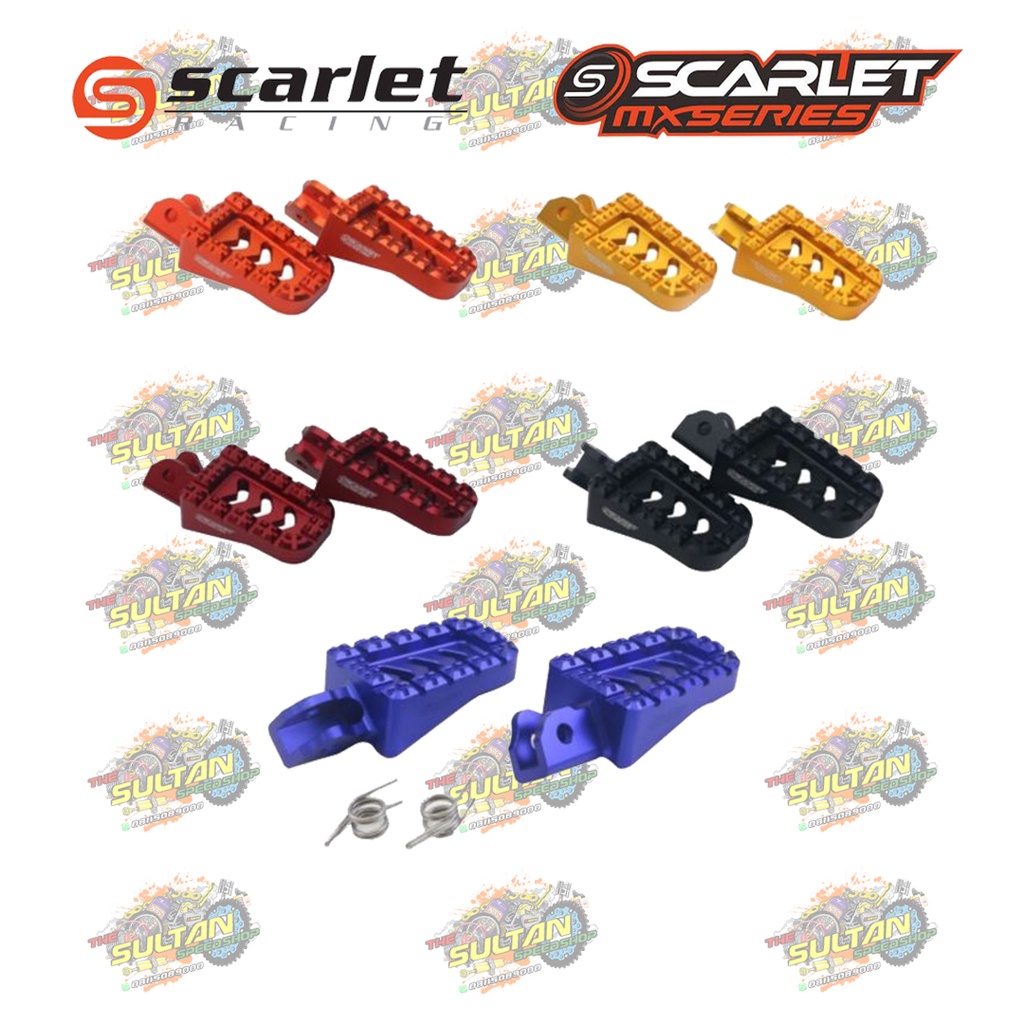 FOOTSTEP PIJAKAN KAKI DEPAN FULL CNC KLX 150 D TRACKER CRF 150 L SCARLET RACING