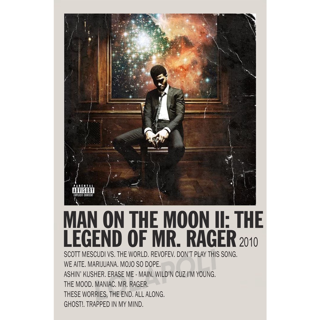 Poster Cover Album Man On The Moon II: The Legend of Mr. Rager - Kid Cudi